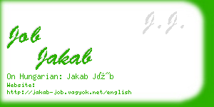 job jakab business card
